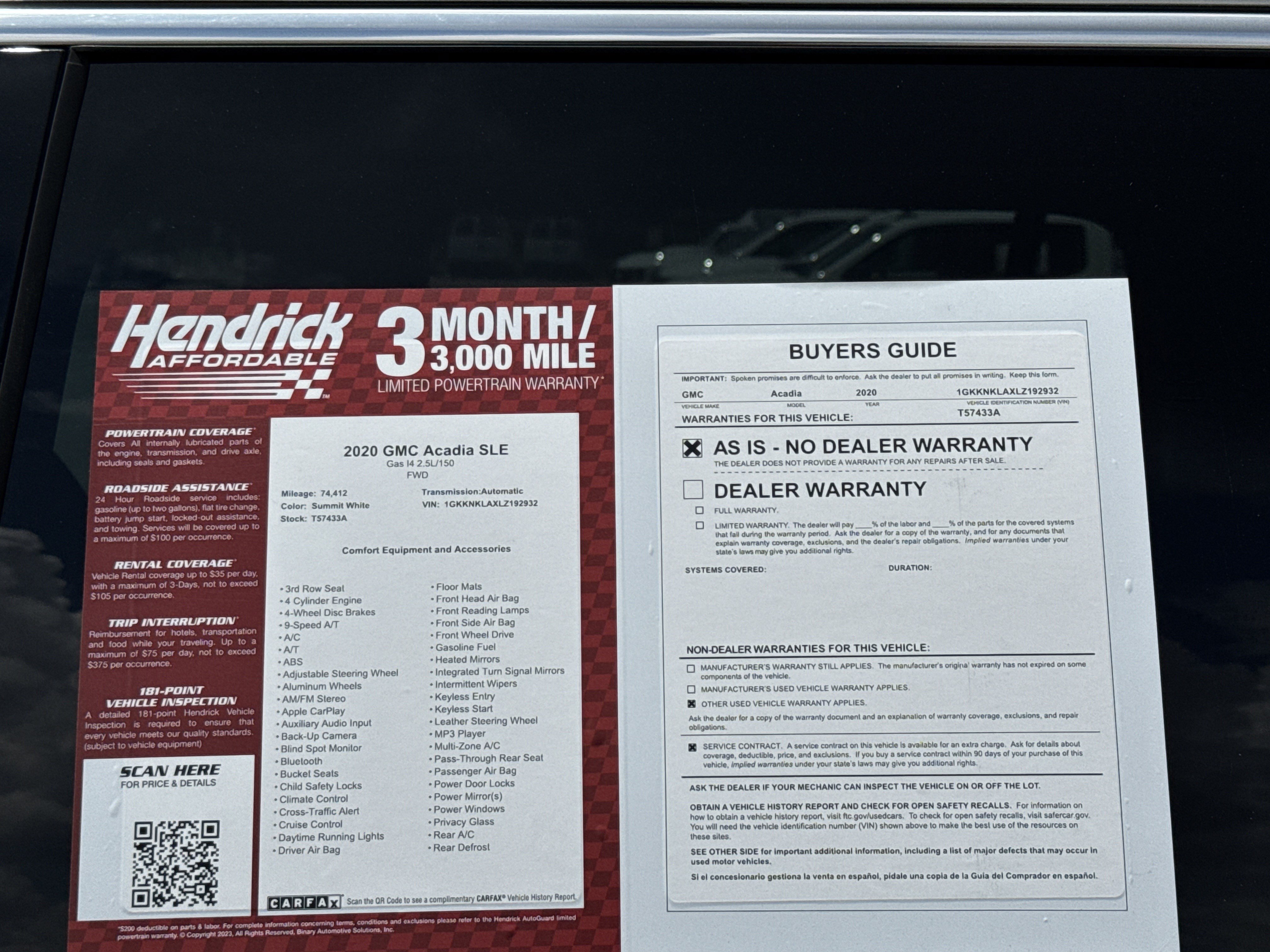 Used 2020 GMC Acadia SLE FWD image 35
