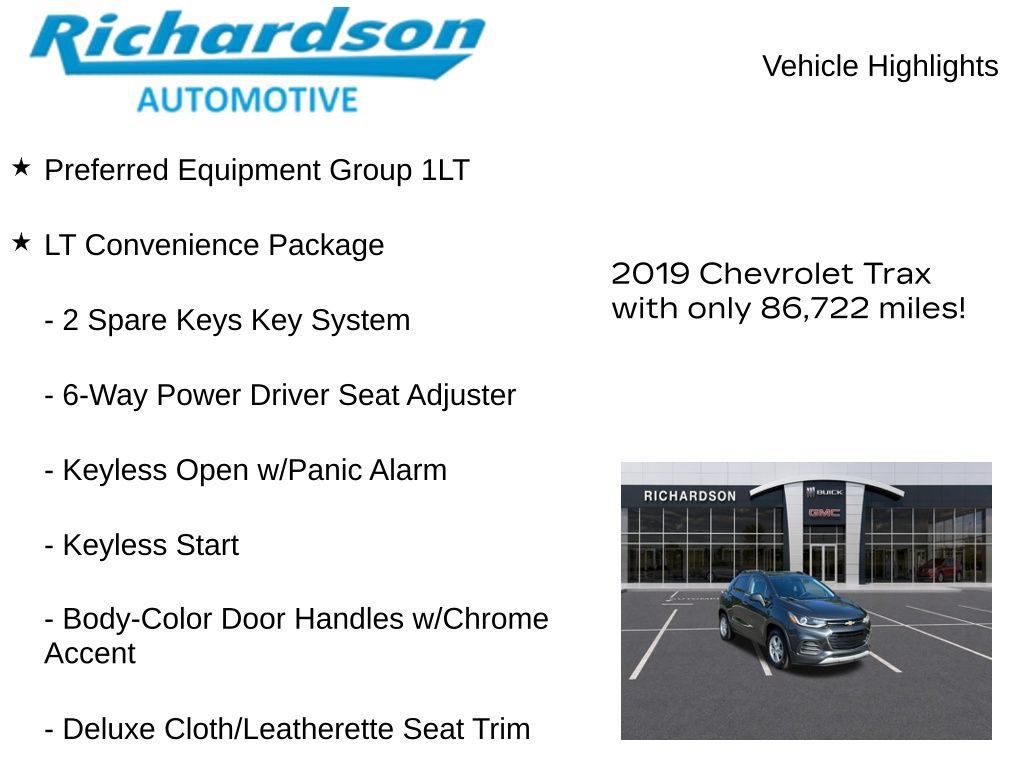 Used 2019 Chevrolet Trax LT w/ LT Convenience Package FWD image 11