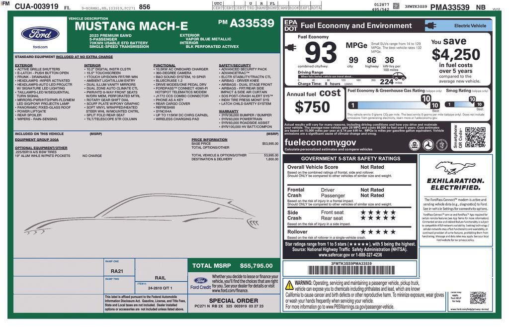 Certified 2023 Ford Mustang Mach-E Premium AWD/4WD image 38