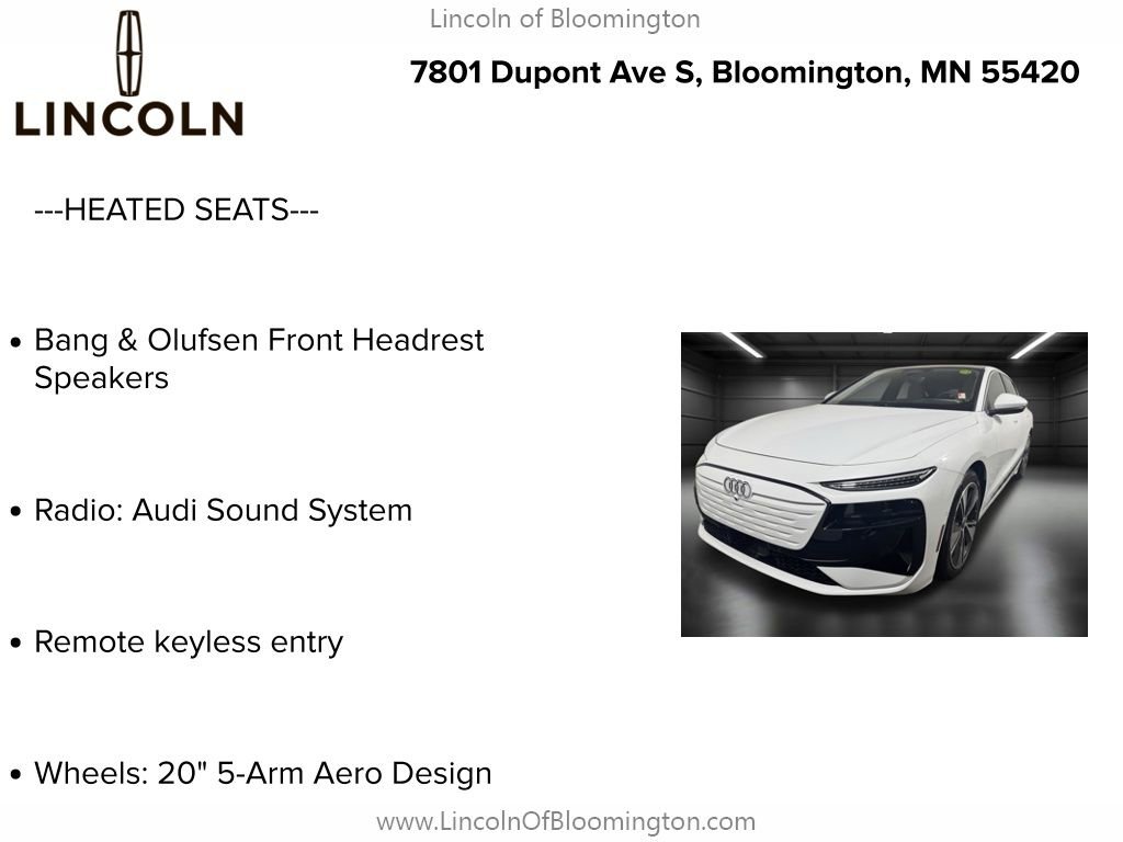 Used 2025 Audi A6 e-tron Prestige w/ Beige Warm Weather Package AWD/4WD image 5