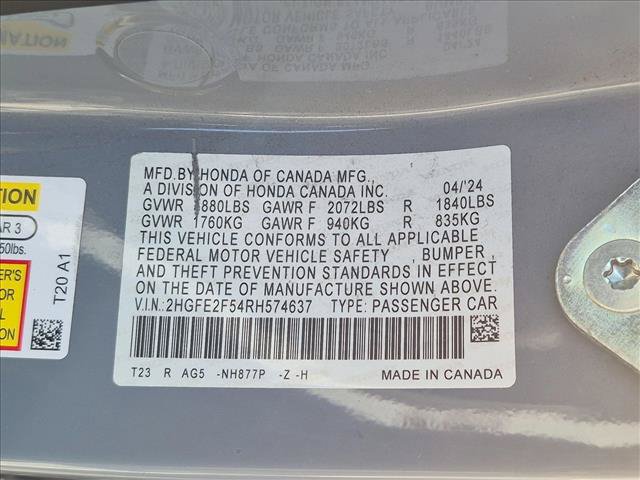 Certified 2024 Honda Civic Sport image 15