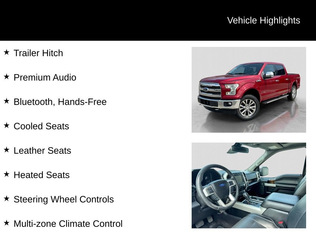 Used 2017 Ford F150 Lariat w/ Equipment Group 502A Luxury AWD/4WD image 31