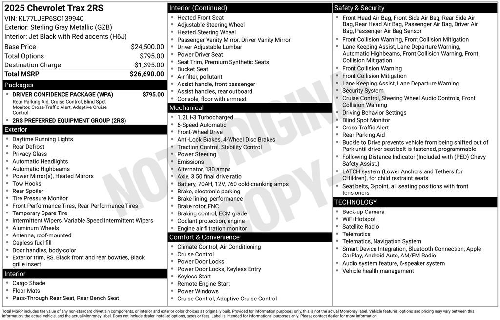 Used 2025 Chevrolet Trax RS w/ Driver Confidence Package FWD image 3