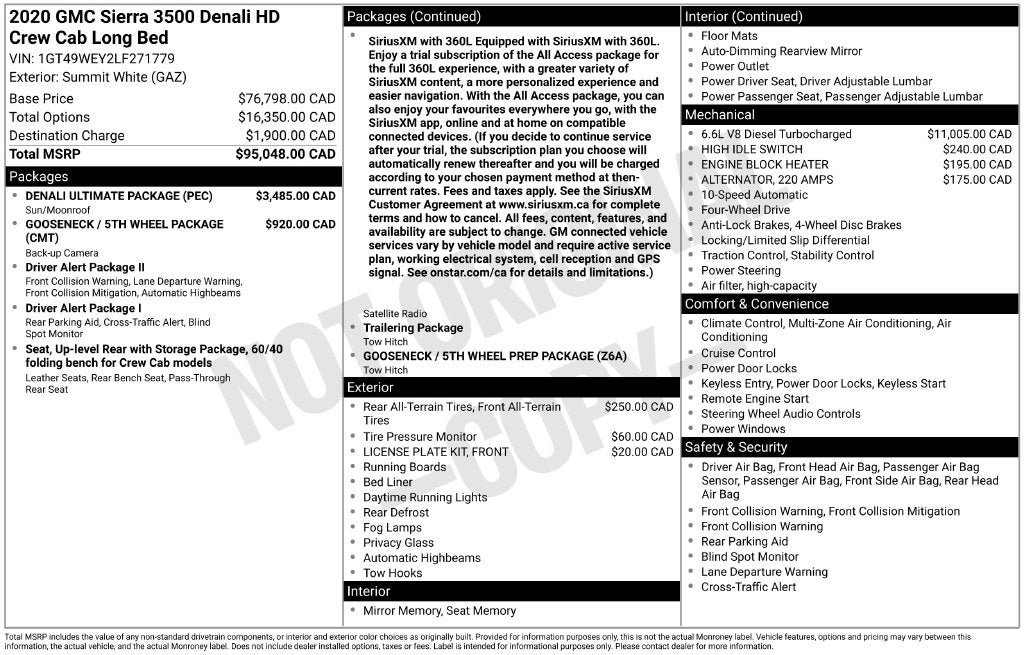 Used 2020 GMC Sierra 3500 Denali w/ Denali Ultimate Package AWD/4WD image 3