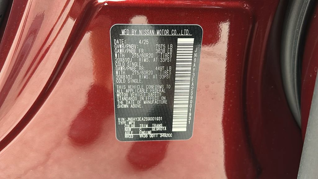 New 2025 Nissan Armada Platinum image 35