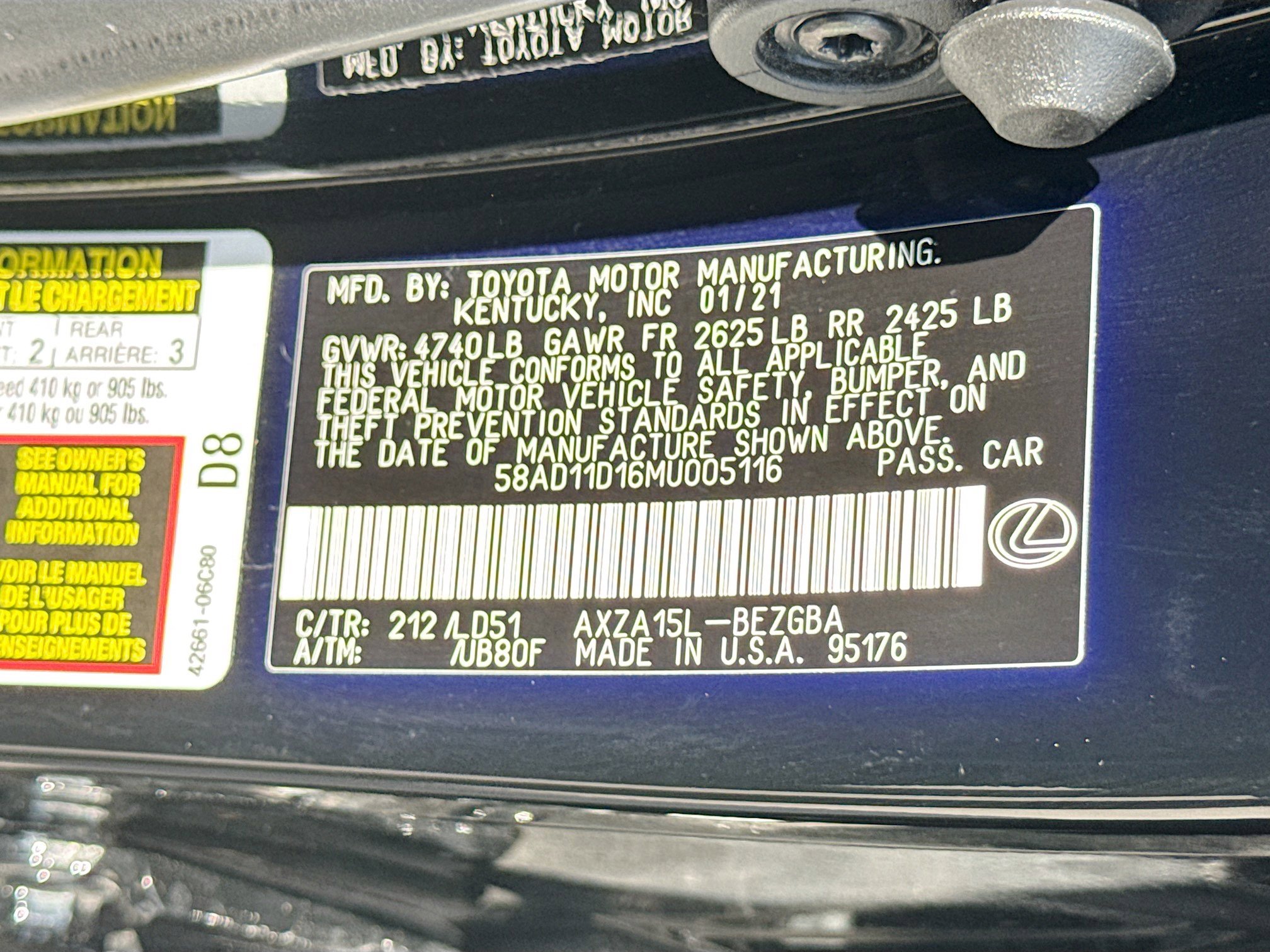 Used 2021 Lexus ES 250 w/ Premium Package AWD/4WD image 44