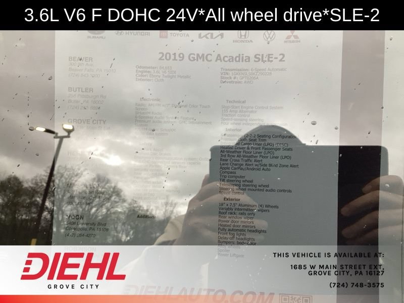 Used 2019 GMC Acadia SLE w/ Driver Alert Package I AWD/4WD image 18