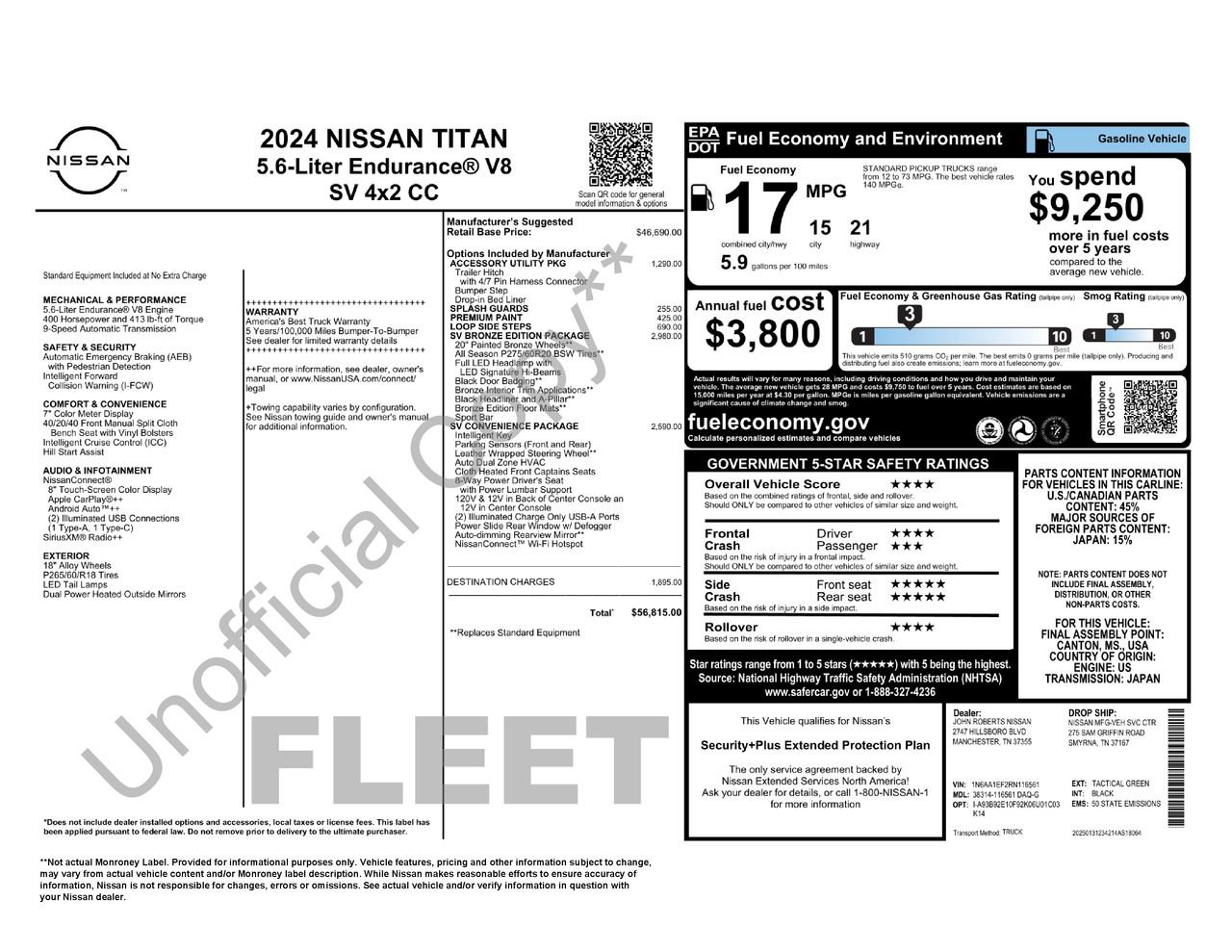 Certified 2024 Nissan Titan SV w/ SV Bronze Edition Package RWD image 36