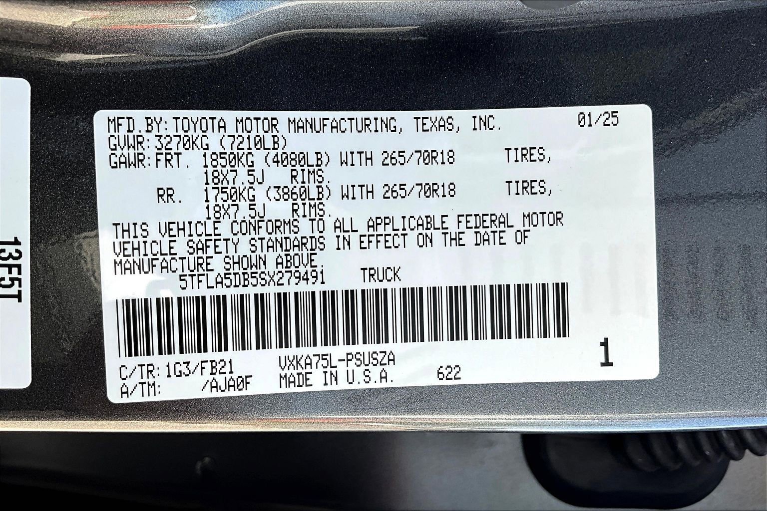 Used 2025 Toyota Tundra SR5 w/ TRD Off-Road Package AWD/4WD image 36
