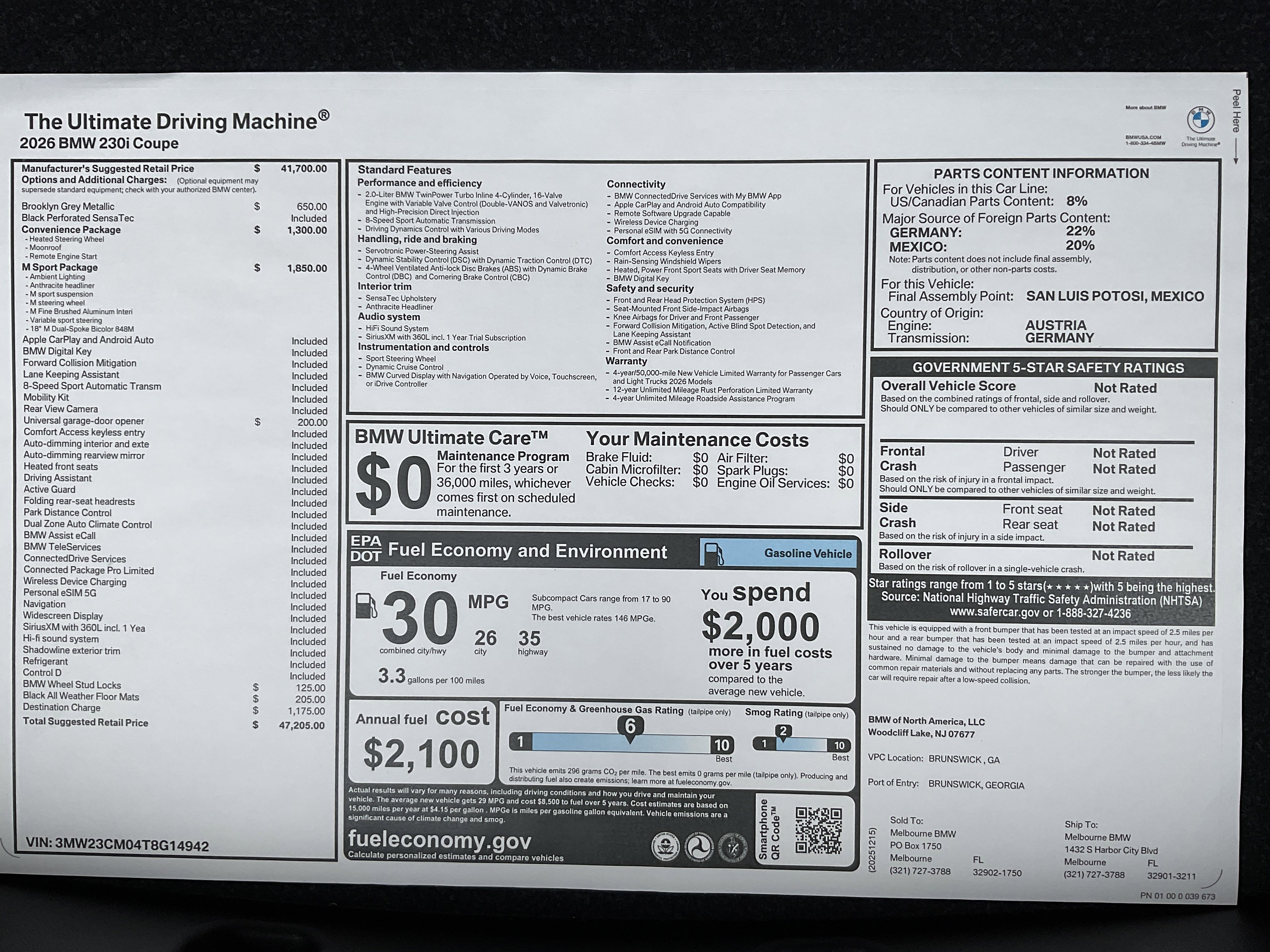 New 2026 BMW 230i Coupe w/ M Sport Package image 32