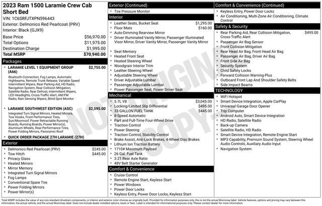 Used 2023 RAM 1500 Laramie AWD/4WD image 32