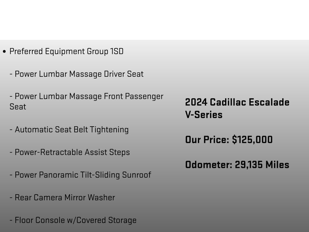 Used 2024 Cadillac Escalade V w/ LPO, Floor Liner Package AWD/4WD image 6