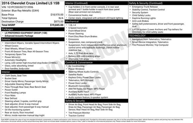 Used 2016 Chevrolet Cruze LS image 12