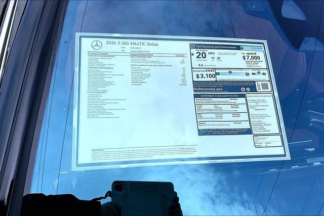 New 2026 Mercedes-Benz S 580 4MATIC Sedan image 17