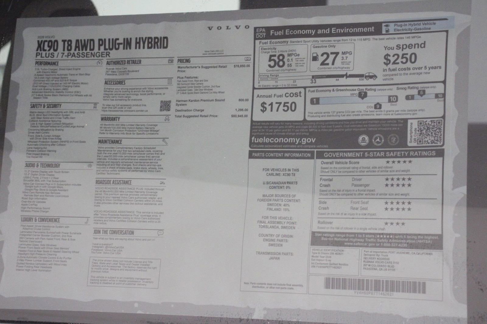 New 2026 Volvo XC90 T8 Plus image 18