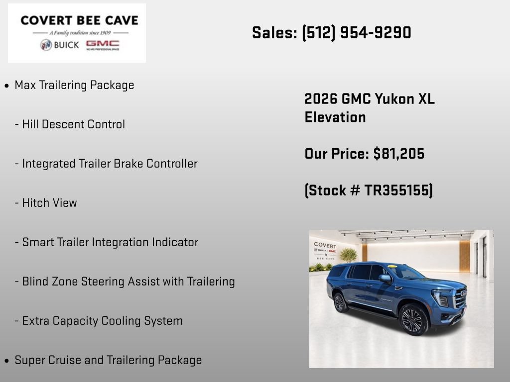 New 2026 GMC Yukon XL Elevation w/ Elevation Premium Package AWD/4WD image 13