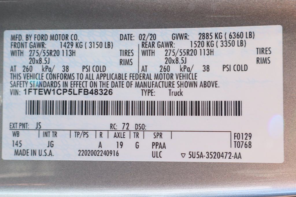 Used 2020 Ford F150 XL w/ Equipment Group 101A Mid image 50