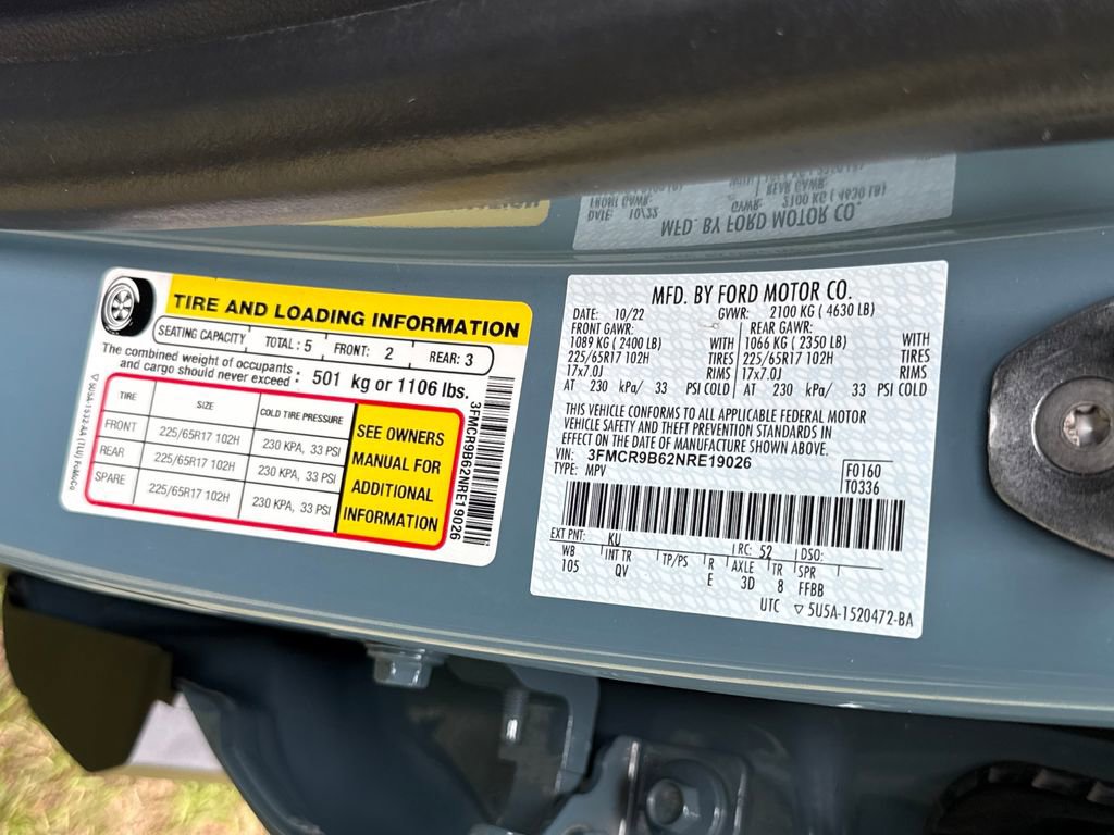 Used 2022 Ford Bronco Sport Big Bend w/ Convenience Package AWD/4WD image 57