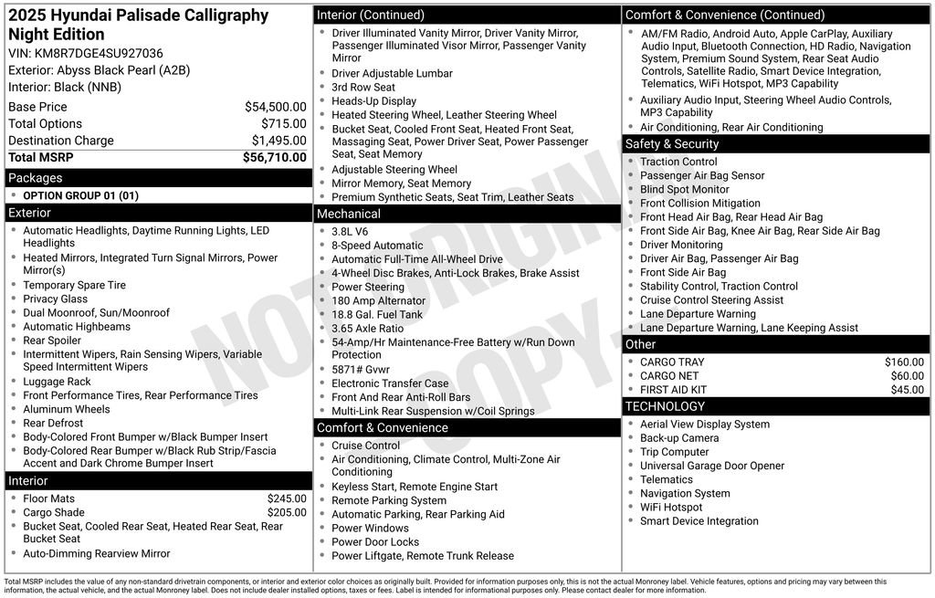 Used 2025 Hyundai Palisade Calligraphy image 44