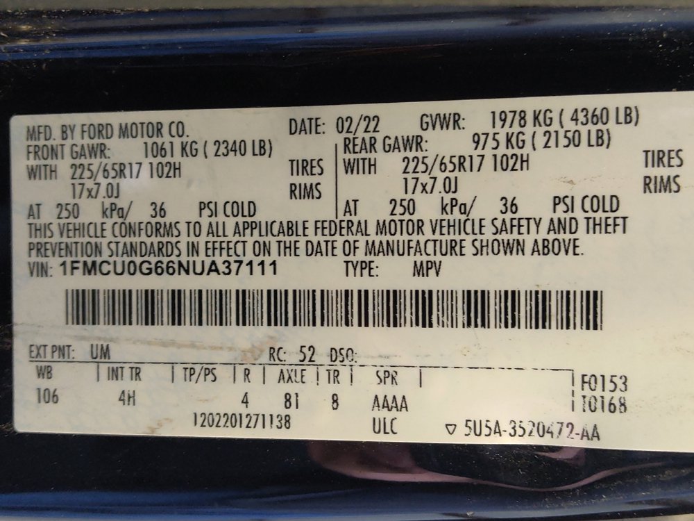 Used 2022 Ford Escape SE w/ Convenience Package image 33