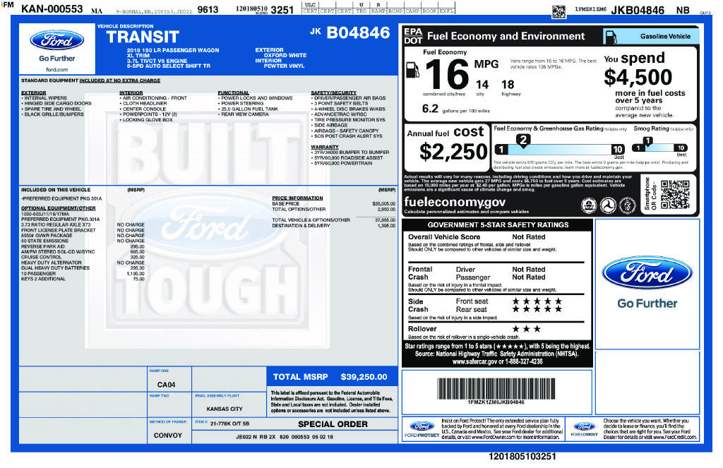 Used 2018 Ford Transit 150 XL RWD image 38