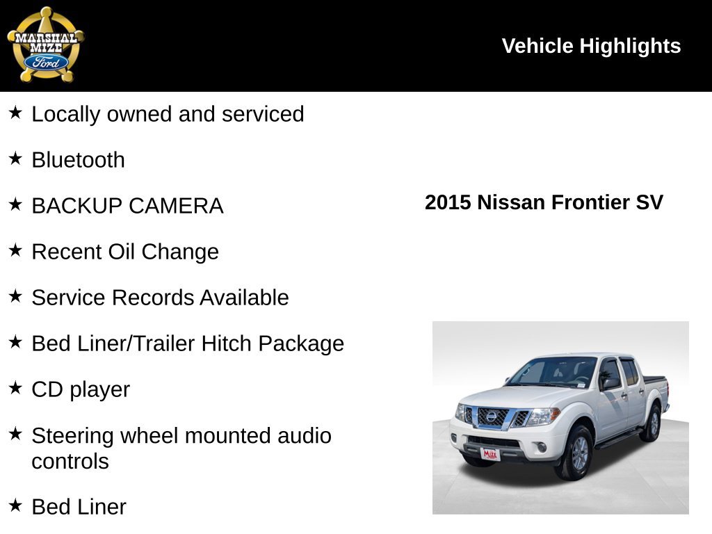 Used 2015 Nissan Frontier SV RWD image 2