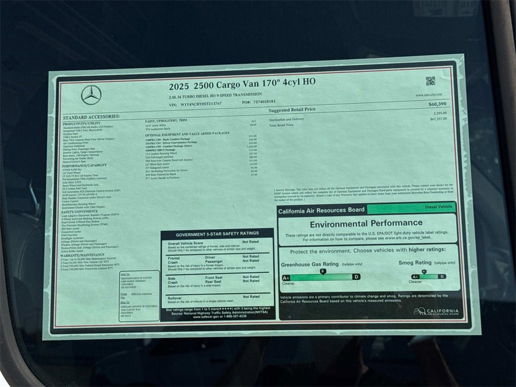 New 2025 Mercedes-Benz Sprinter 2500 image 9