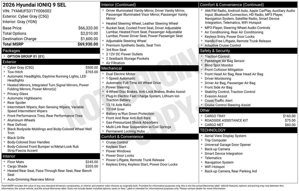 New 2026 Hyundai Ioniq 9 SEL image 5