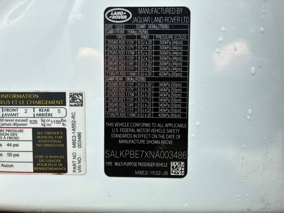 Certified 2022 Land Rover Range Rover Long Wheelbase SE AWD/4WD image 35
