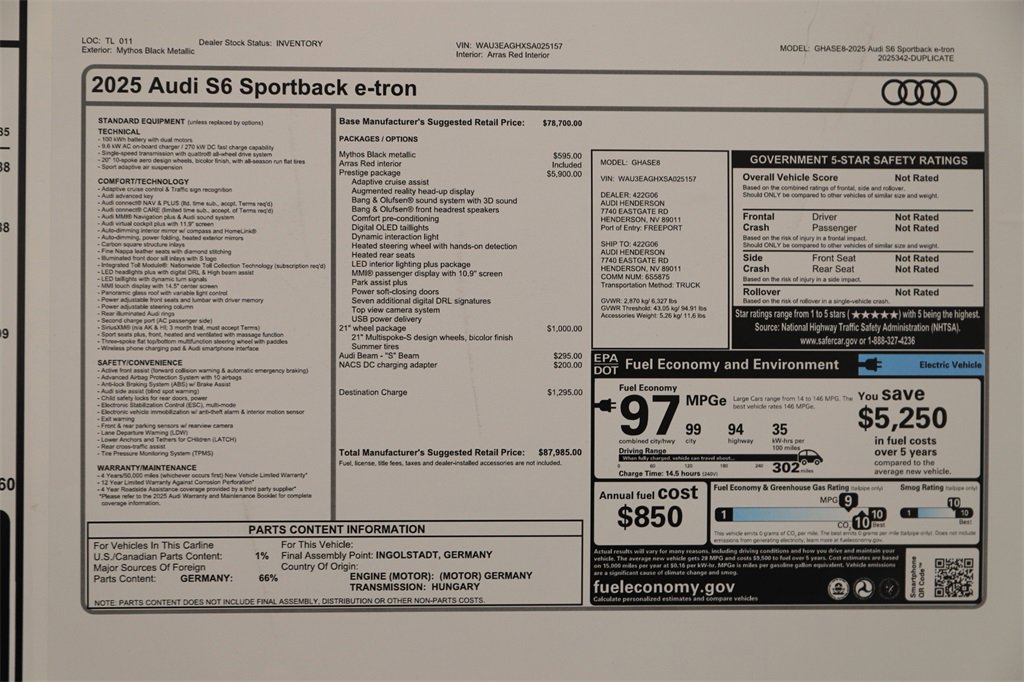 New 2025 Audi S6 e-tron Prestige image 32