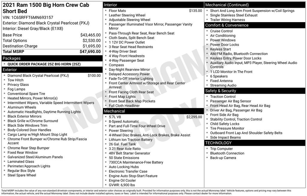 Used 2021 RAM 1500 Big Horn image 9