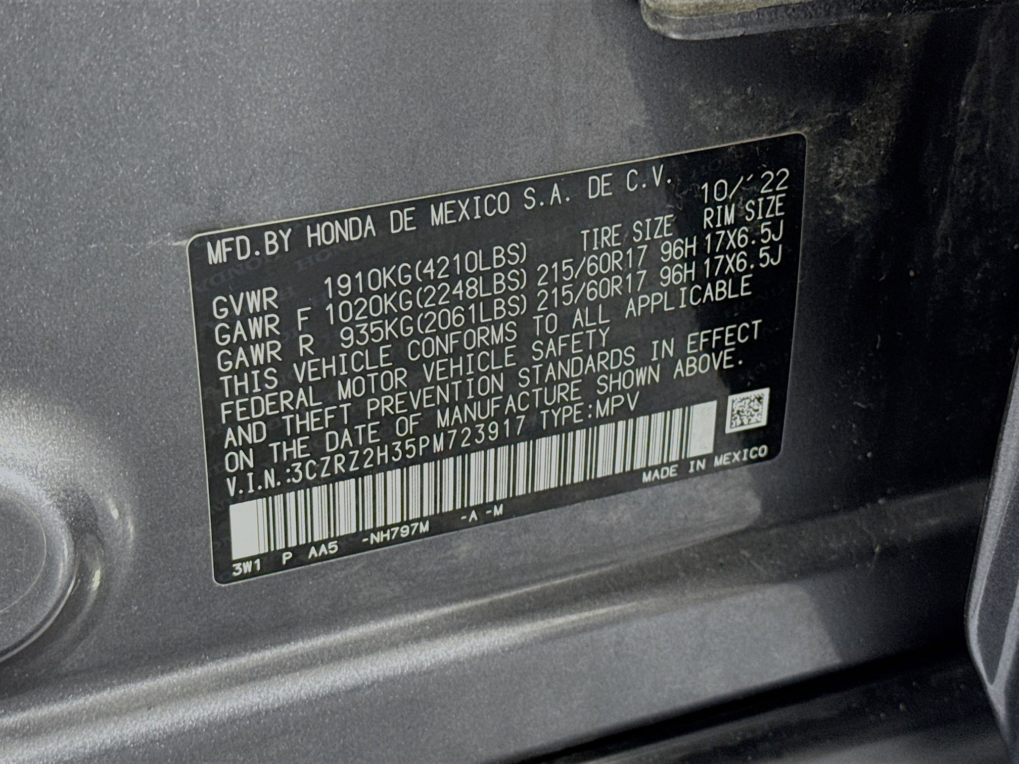 Certified 2023 Honda HR-V LX image 29