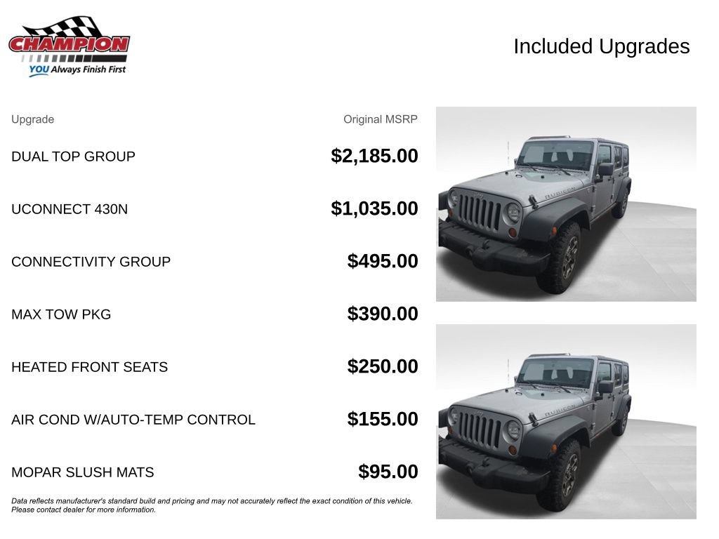 Used 2013 Jeep Wrangler Unlimited Rubicon w/ Dual Top Group AWD/4WD image 7