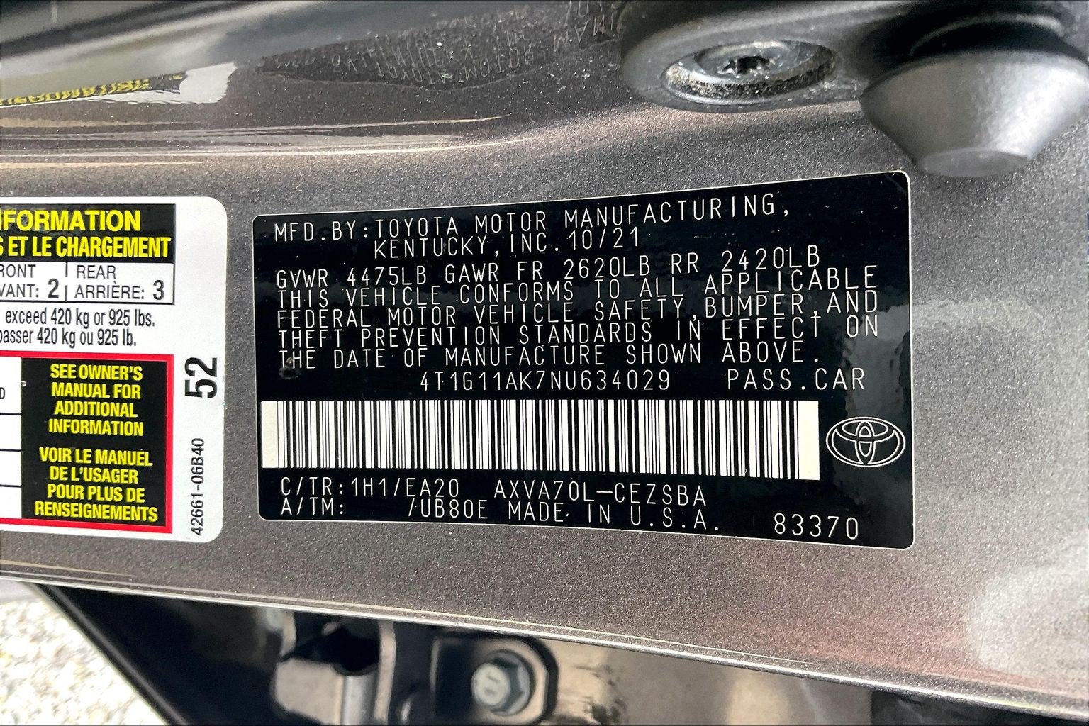 Used 2022 Toyota Camry SE FWD image 36