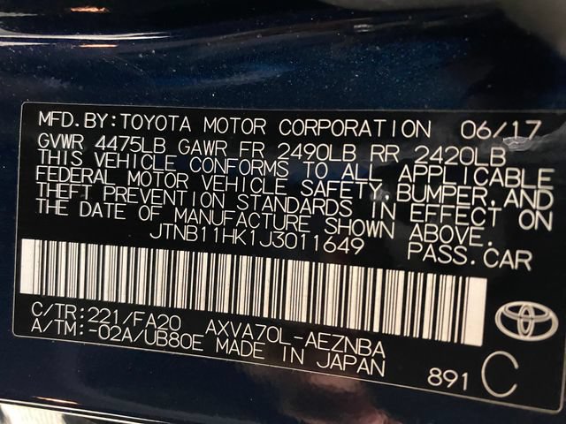 Certified 2018 Toyota Camry LE FWD image 24