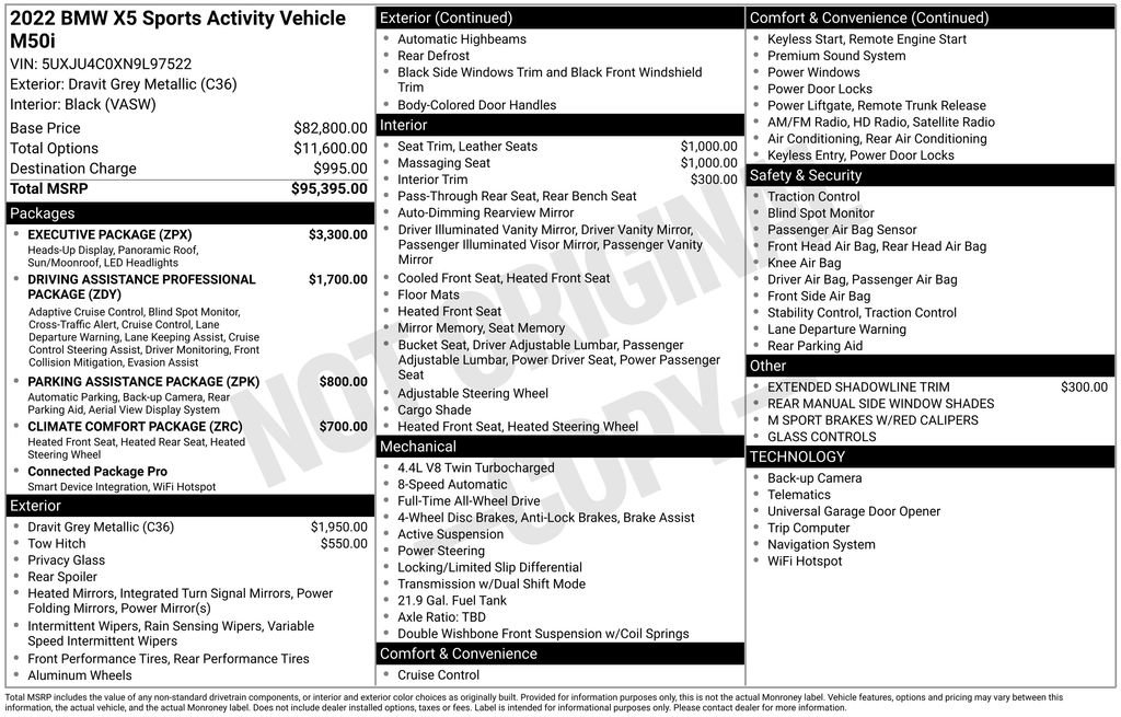 Used 2022 BMW X5 M50i w/ Executive Package image 3