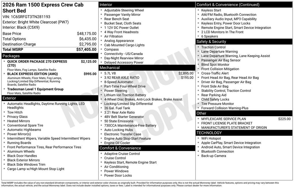 Used 2026 RAM 1500 Express AWD/4WD image 4