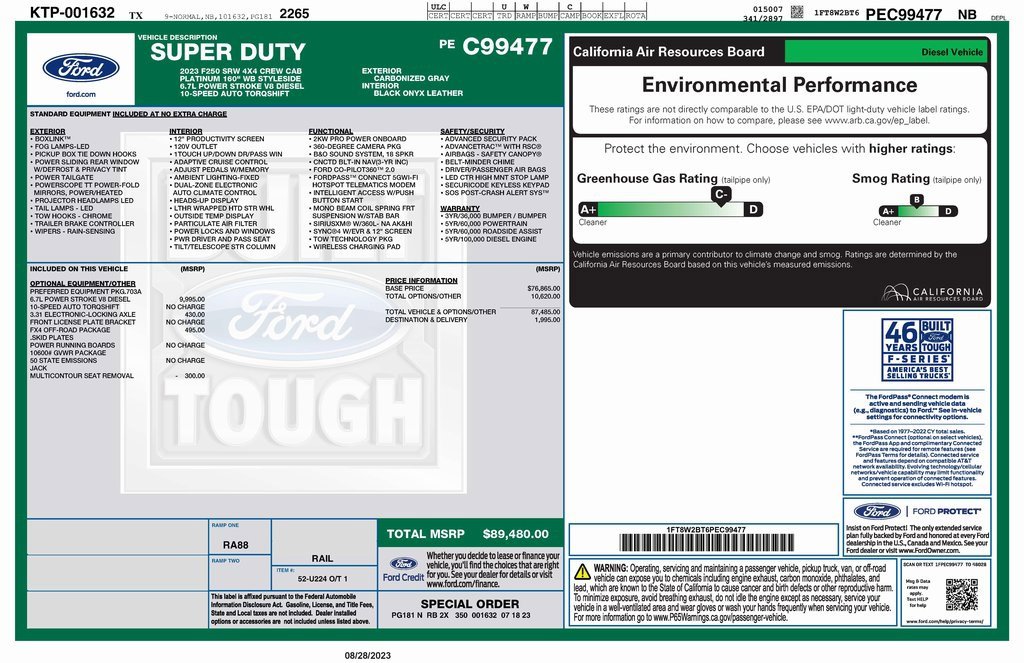 Used 2023 Ford F250 Platinum w/ FX4 Off-Road Package image 4