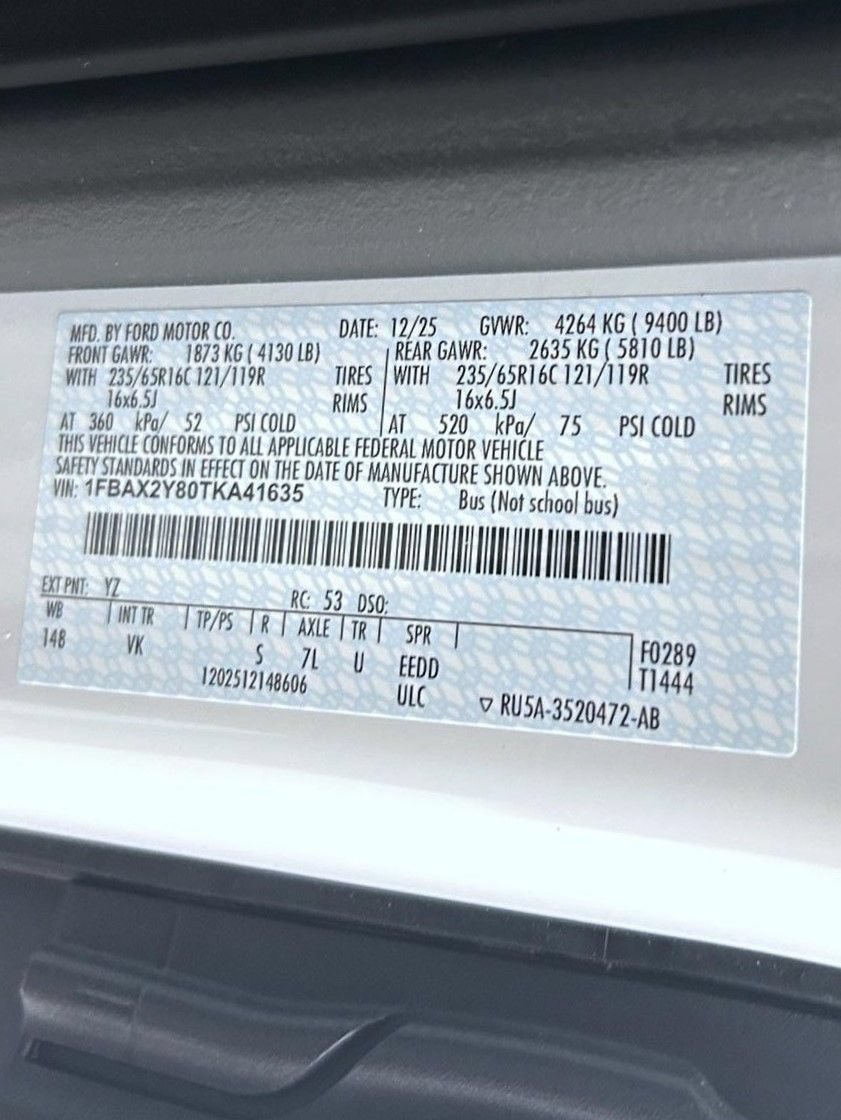New 2026 Ford Transit 350 XL RWD image 23