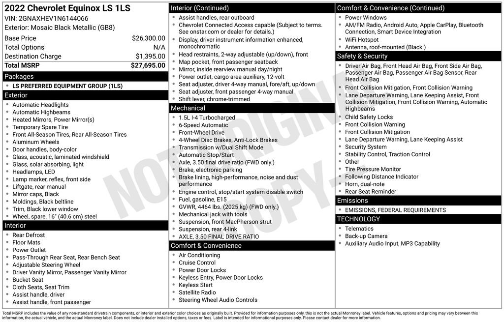 Used 2022 Chevrolet Equinox LS image 6