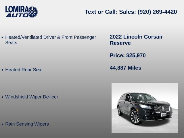 Used 2022 Lincoln Corsair Reserve w/ Equipment Group 201A AWD/4WD image 33