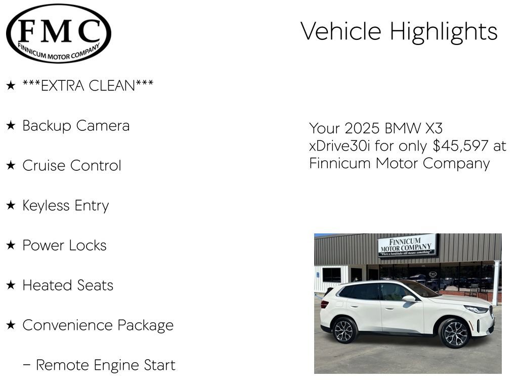 Used 2025 BMW X3 xDrive30i w/ Convenience Package image 5