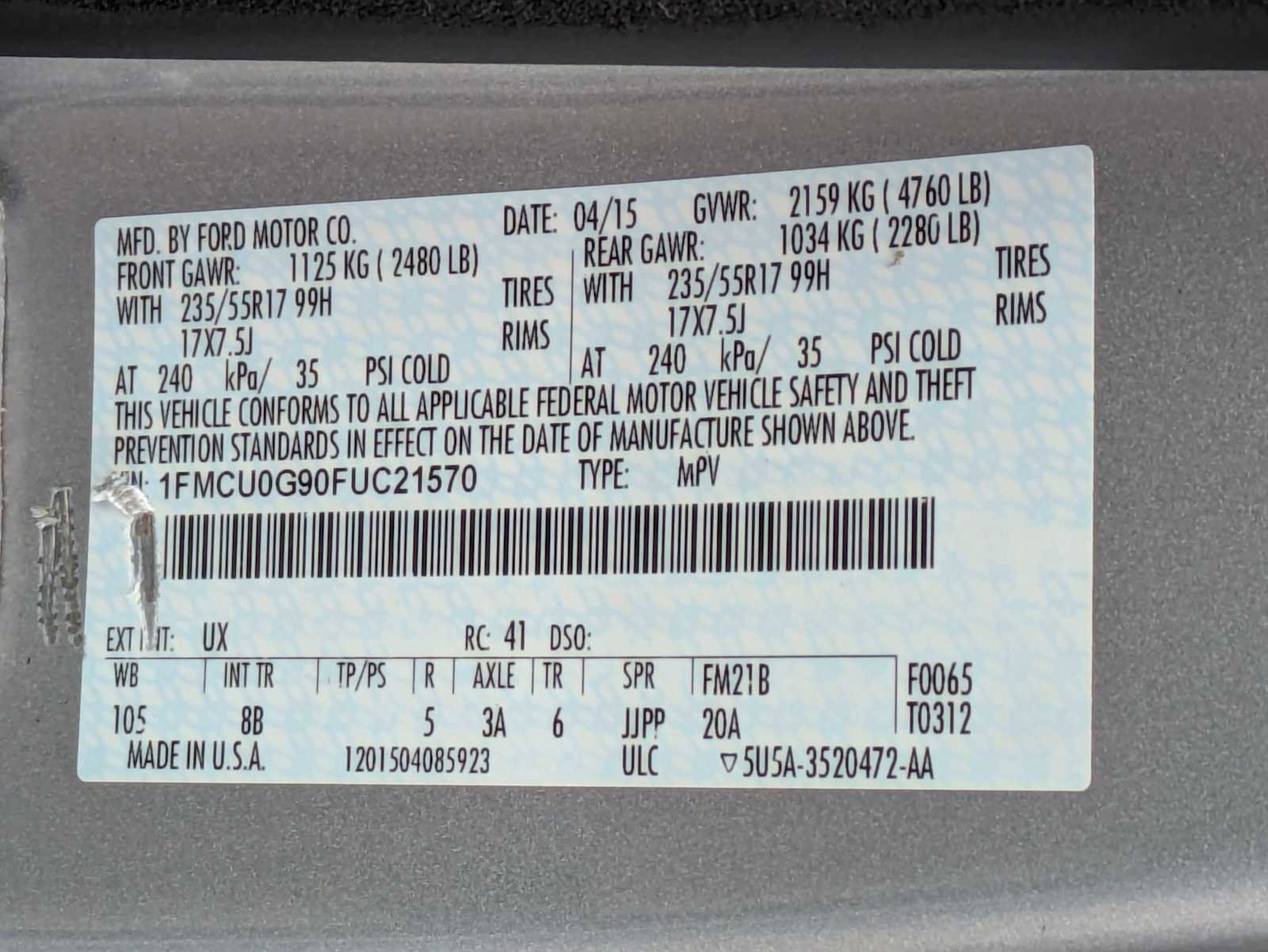 Used 2015 Ford Escape SE w/ Equipment Group 201A image 33