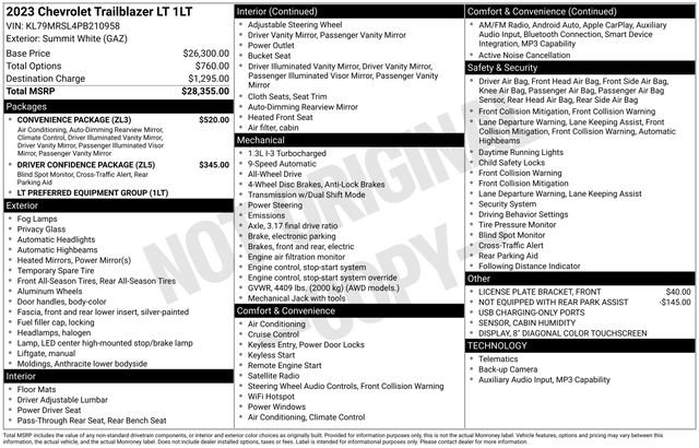 Certified 2023 Chevrolet TrailBlazer LT w/ Convenience Package image 37