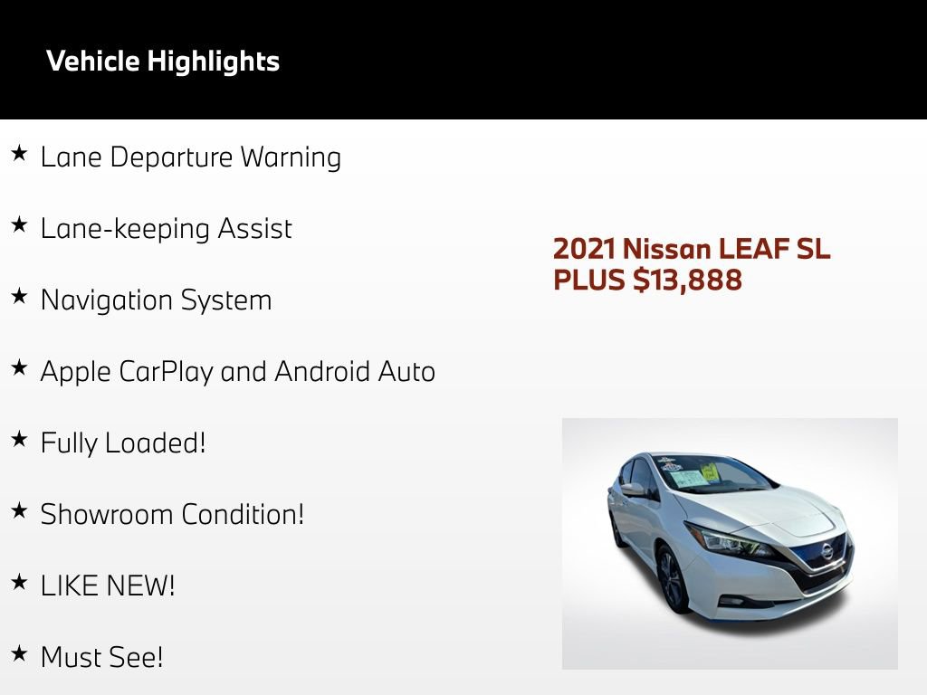 Used 2021 Nissan Leaf SL Plus FWD image 8