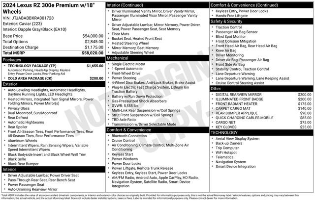 Used 2024 Lexus RZ 300e Premium w/ Technology Package image 15