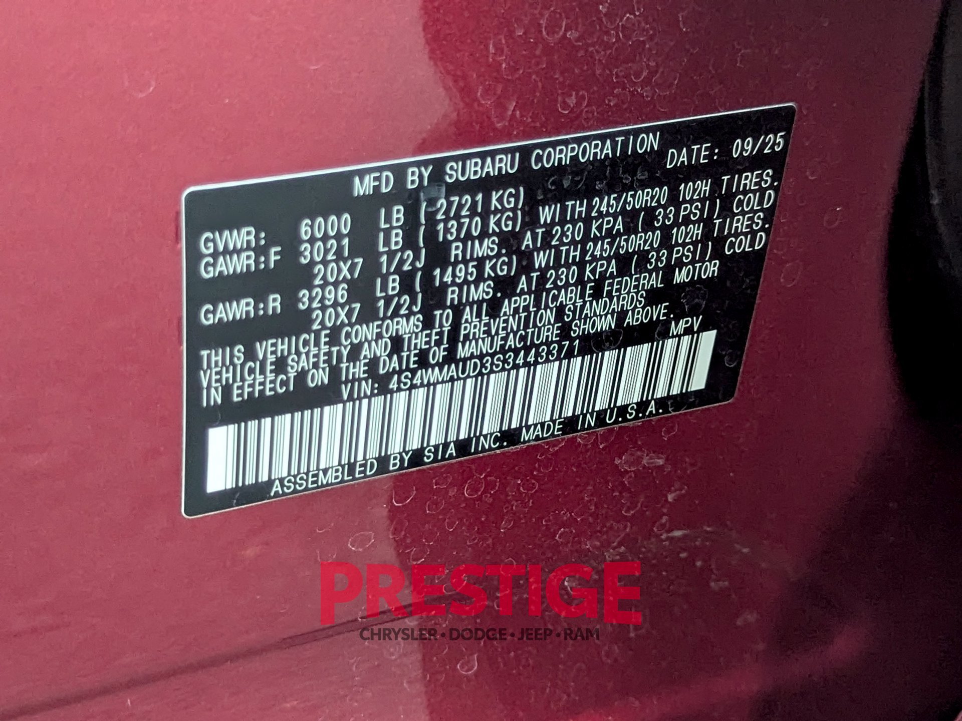 Used 2025 Subaru Ascent Touring w/ Popular Package #2 AWD/4WD image 36
