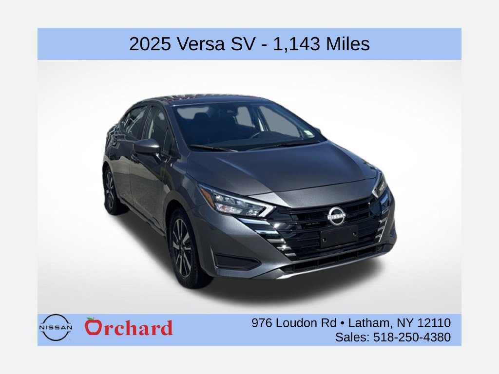 Certified 2025 Nissan Versa SV w/ Trunk Package FWD 360° Tour