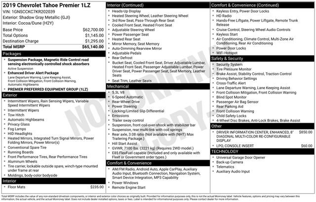 Used 2019 Chevrolet Tahoe Premier RWD image 12