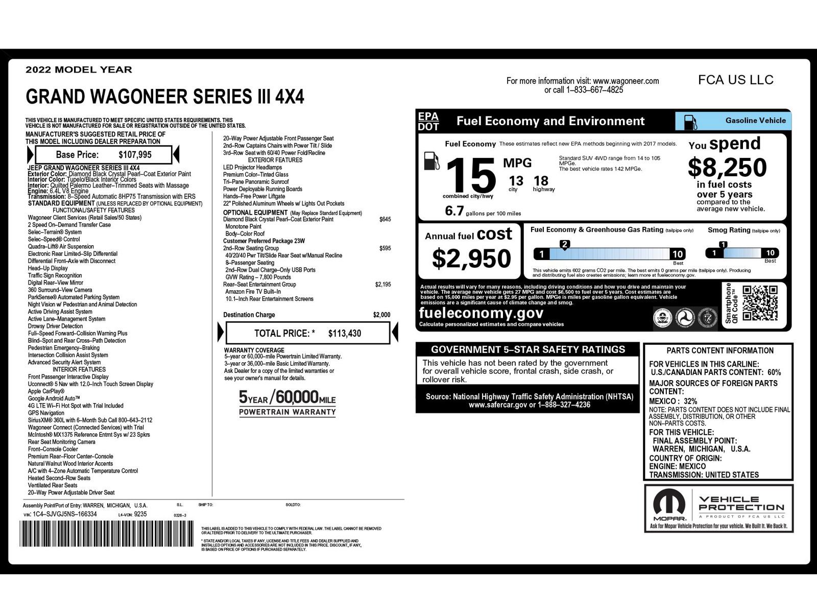 Used 2022 Jeep Grand Wagoneer Series III w/ Rear Seat Video Group 1 image 6